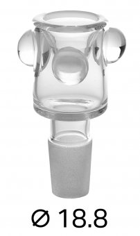 Glass plug head, 18.8, 1 piece 