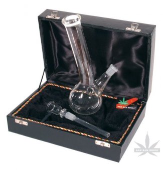 Glass Bong In A Box, About 23cm High, 14.5 Ground 