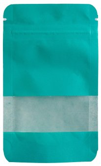 Kraftpapierbeutel AQUA, 140 x 85 mm, mit Sichtfenster, VE50 