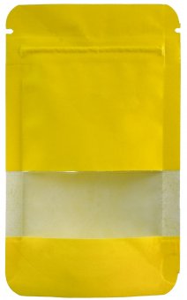 Yellow kraft paper bag, 140 x 85 mm, with window, 50 pcs. 