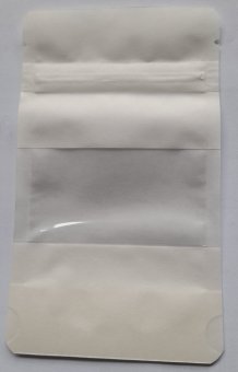 White kraft paper bag, 140 x 85 mm, with window, 50 pcs. 
