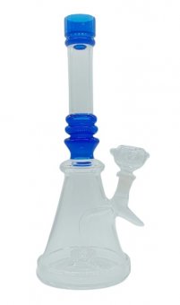 Glass bong with small rings, 25cm 