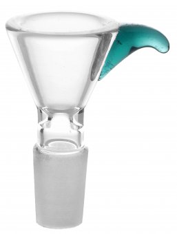 GLASS plug head, 14.5er, teal, 1 piece 