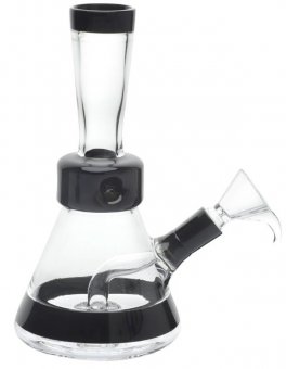 Glasbong, BLACK, Trommel-Perkolator, ca. 20cm 