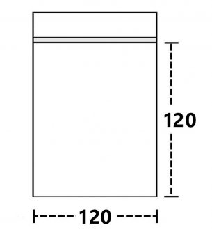 Druckverschlussbeutel  12 mal 12 cm, 50 µ, VE100 