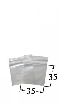 Druckverschlussbeutel  3,5 mal 3,5 cm, 50 µ, VE100 