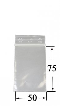 Druckverschlussbeutel  5 cm mal 7,5 cm, 50 µ, VE100 