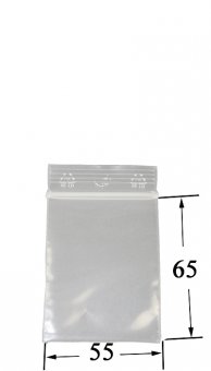 Druckverschlussbeutel  5,5 mal 6,5 cm, 50 µ, VE100 