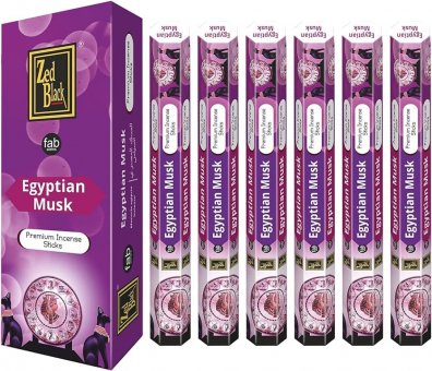 Incense, Zed Black, FAB EGYPTIAN MUSK, 6 Packs à 20 Stück 