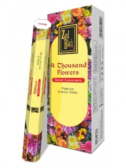 Incense, Zed Black, TOUSAND FLOWER, 6 packs of 20 pieces 