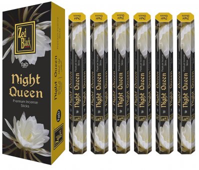 Incense, Zed Black, NIGHT QUEEN, 6 packs of 20 pieces 