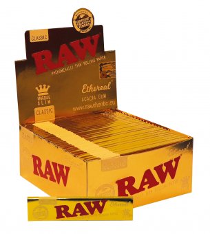 RAW KS Slim Papers "GOLD", VE50, 32 Leaves je Heftchen  