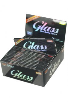 GLASS Clear King Size Rolling Papers, 24 Packs pro Box 