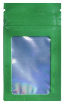 Mylar bag WINDOW 100 x 60mm, VE50, GREEN 