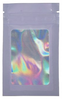 Mylar bag WINDOW 100 x 60mm, VE50, PURPLE 