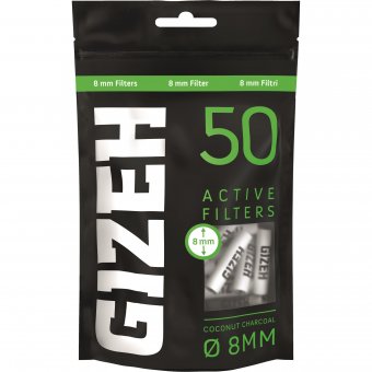 GIZEH BLACK Active Filter Regular, 1x50er, 8mmØ 