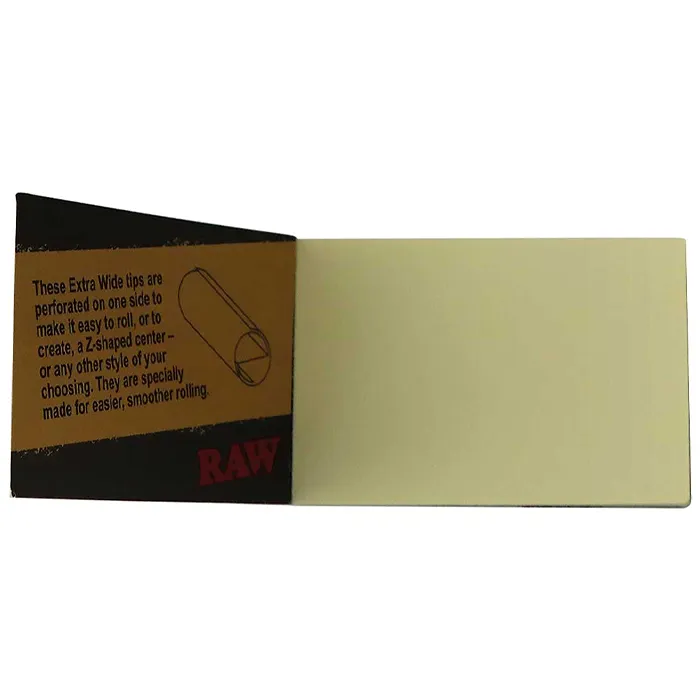 RAW Black Tips Xtra Wide, 4 X 6cm, Perforated-TIP57-Raw_4.webp