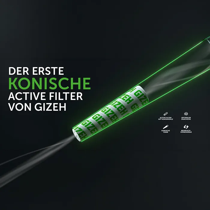 GIZEH Active Filter CONICAL, 1 Bag Of 25 Pieces -ZU4KON25-Gizeh_3.webp