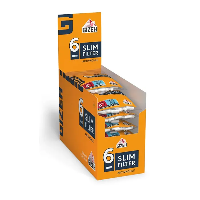 Gizeh Slim Filter 6mm Ø-VE20 Á 120 Activated Carbon-ZI4FA-Gizeh_3.webp