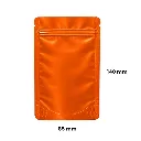 Mylar Bag 140 X 85 Mm, Pack Of 50, MATTE Orange-MB14085MOR-Bam Bam Bhole_2.webp