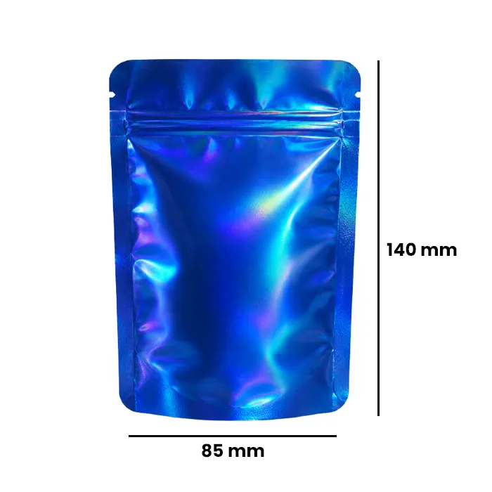 Mylar Bag 140 X 85 Mm, PU50, DARK Blue HOLOGRAPHIC-MB14085DBLHOL-Bam Bam Bhole_2.webp