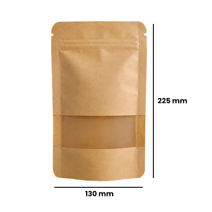 Kraft Paper Bag BROWN, 225 X 130 Mm, PU100-KRAPB-4-Bam Bam Bhole_2.webp