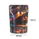 Mylar Bags 140 X 85 Mm, Pack Of 50, Black Holographic-MB14085BKHOL-Bam Bam Bhole_2.webp