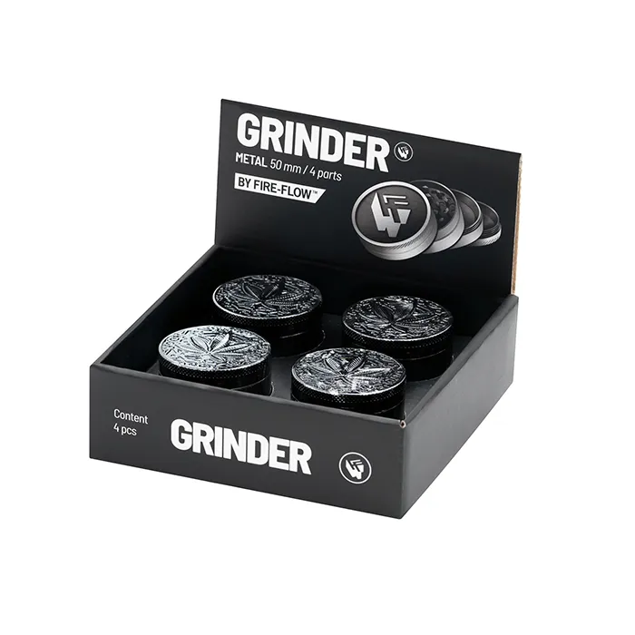 Metal Grinder, Carbon Trance Leaf, 50mm Ø, 4-piece-WNC54CTL-CLIPPER_2.webp