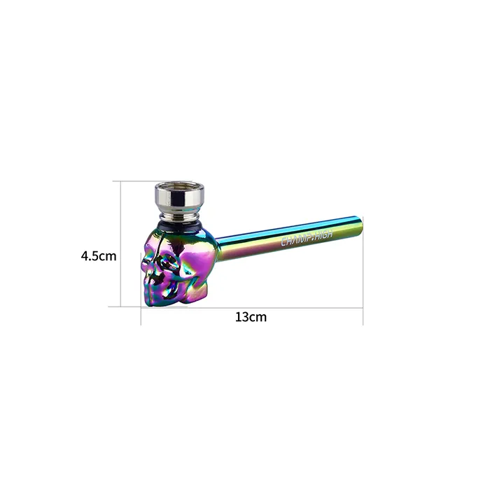 CH Rainbow Skull Glass Pipe , 13cm-MP66-Champ High_2.webp
