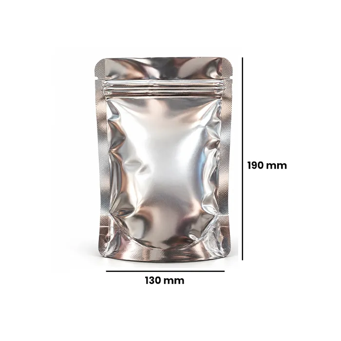 Mylar Bag, 190 X 130 mm, VE 50, Silver Holographic-MB190130SLHOL-Bam Bam Bhole_2.webp