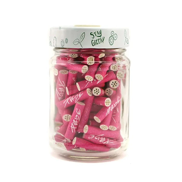 PURIZE Activated Charcoal Filters, Glass Jar, 5.9 mm Ø, VE 100, Pink-ZU9SX100P-Purize_3.webp