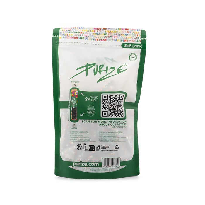 PURIZE Activated Charcoal Filters, Regular, 9 mm Ø, 250 Pcs, Color-ZU9BX250COL-Purize_4.webp