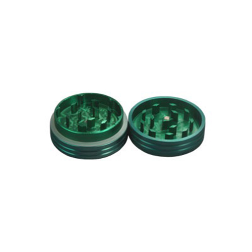 Aluminum Grinder, 4 Cm, 2-piece, Green-WN42G-Bam Bam Bhole_3.jpg