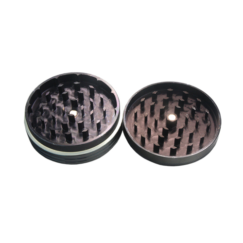 Aluminum Grinder, 63mm Ø, 2-piece, Black-WN632S-Bam Bam Bhole_2.jpg