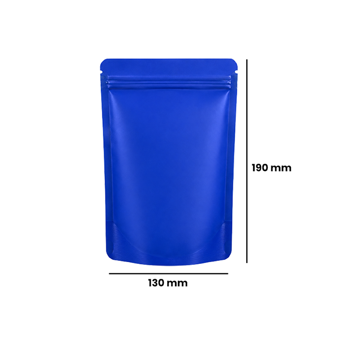 Mylar Bag, 190 X 130 mm, VE 50, Matte Blue-MB190130MBL-Bam Bam Bhole_2.webp