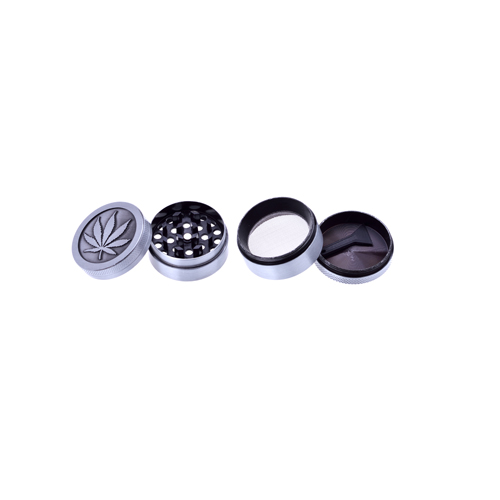 Metal Grinder, 40 mm Diameter, 4-piece, Sieve + Leaf-WN44LEAF-Champ High_2.jpg