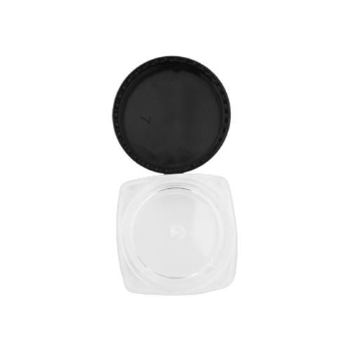 Acrylic Square Jar Black Cap 5 gm, 12 Pcs