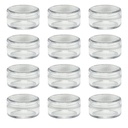 Acrylic Round Jar Transparent cap 5 gm, 12 Pcs