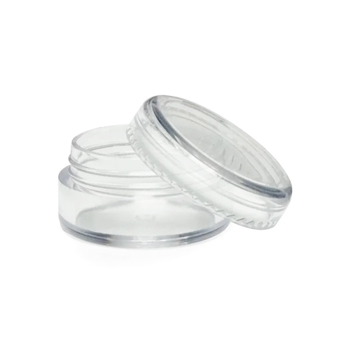 Acrylic Round Jar Transparent cap 5 gm, 12 Pcs