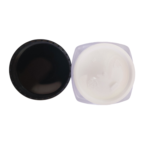 Acrylic Square Jar Black Cap 15 gm, 12 pcs