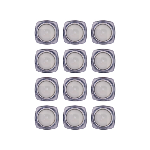 Acrylic Square Jar Black Cap 15 gm, 12 pcs