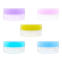 Acrylic Round Jar Multicolour Cap 5 gm, 12 pcs