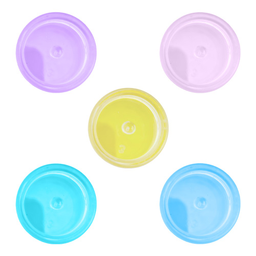 Acrylic Round Jar Multicolour Cap 5 gm, 12 pcs