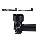 Champ High Skull Glass And Metal Pipe, 12.5cm-MP78-Champ High_4.webp