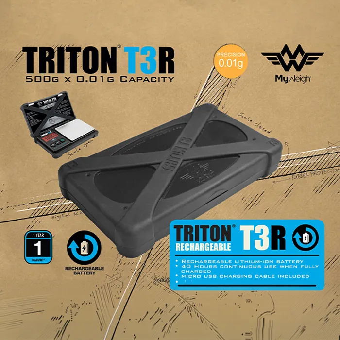 TRITON T3 Digital Scale - Myweight, 500g:0.01g-SOLO96-My Weigh_4.webp