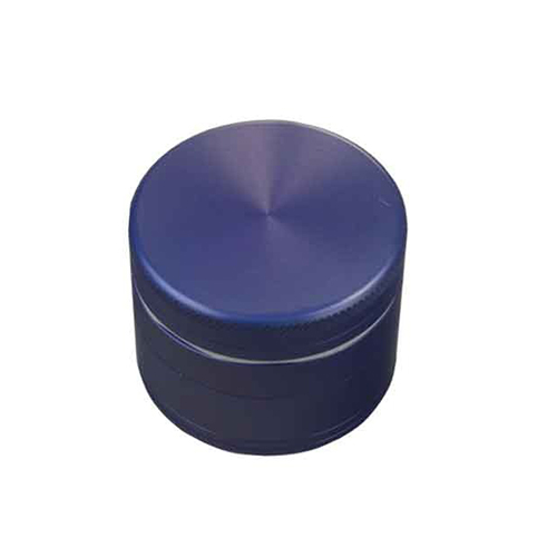 [WN54B] Aluminum Grinder BLUE, 50 mm Ø, 4-piece With Sieve, CNC*