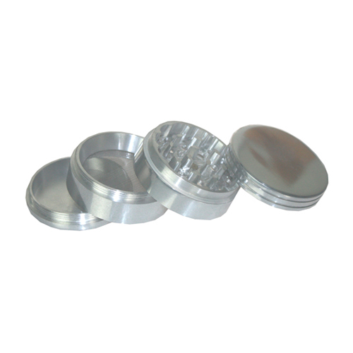 Alu-Grinder, 55mm Ø, 4-teilig mit Sieb