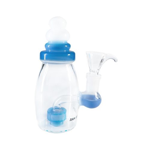 Baby Bottle Bong, Blue, 15cm