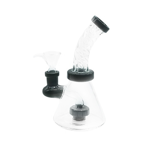 Black Bong, Conical Twisted With Shower, 15cm
