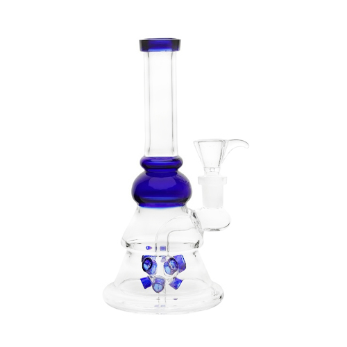 Blaue Wasserpfeife mit einzigartiger Dusche, 20cm